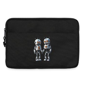 Couple de robots - Sacoche pour ordinateur portable 13 pouces - noir - Devant