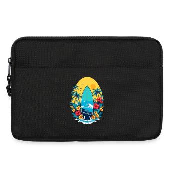 Stylish surfboard - Laptop bag 13" - black - Front