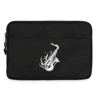 Croquis de saxophone - Sacoche pour ordinateur portable 13 pouces - noir - Devant