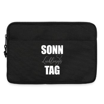 Cœur du jour préféré du dimanche - Sacoche pour ordinateur portable 13 pouces - noir - Devant