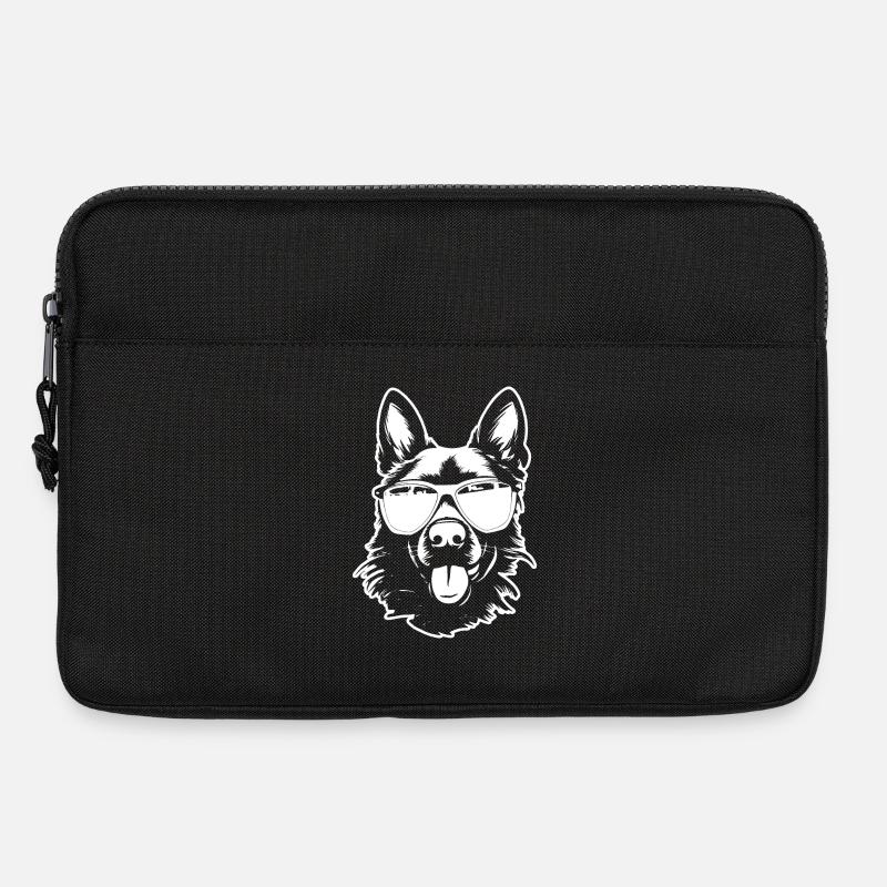 Deutscher Schäferhund Sonnenbrille - Laptoptasche 13" - Schwarz