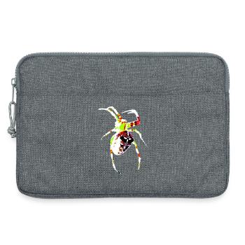 Spinne in leuchtenden Farben - Laptoptasche 13" - Grau meliert - Vorne
