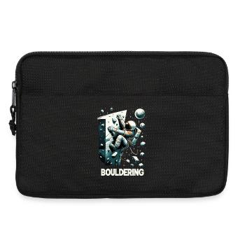 Bouldern Astronaut Raumfahrer Geschenk - Laptoptasche 13" - Schwarz - Vorne