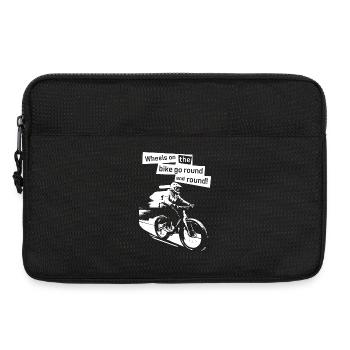 Vintage Bicycle Cycling Quote Design - Laptop bag 13" - black - Front
