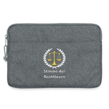 Stimme der Rechtlosen - Anwalt der Gerechtigkeit - Laptoptasche 13" - Grau meliert - Vorne