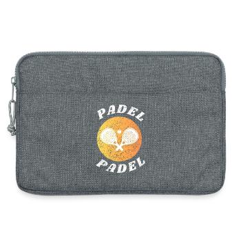 Eat Sleep Padel Repeat - Cool Racket Sport Gift - Laptop bag 13" - heather grey - Front