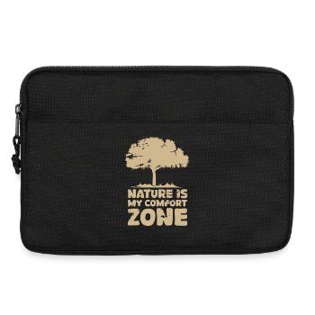 Eiche Baum Wald Komfort Zone Natur Symbol Logo - Laptoptasche 13" - Schwarz - Vorne