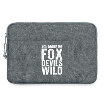 You make me Fox Devils wild Denglish - Laptop bag 13" - heather grey - Front