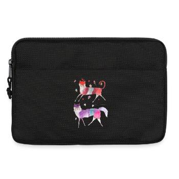 2 lustige Katzen - Laptoptasche 13" - Schwarz - Vorne