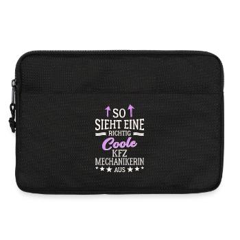 So sieht eine richtig coole KFZ Mechanikerin aus - Laptoptasche 13" - Schwarz - Vorne