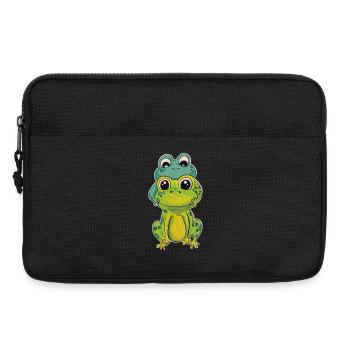 Zwei Froschfreunde - Laptoptasche 13" - Schwarz - Vorne