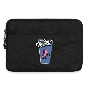 Vintage Rollschuh - Laptoptasche 13" - Schwarz - Vorne