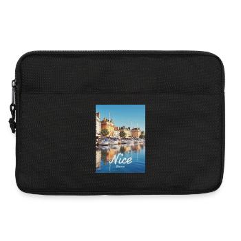 Nice Hafen von Nizza - Laptoptasche 13" - Schwarz - Vorne