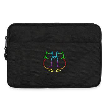 Chats arc-en-ciel LGBT Gay Pride - Sacoche pour ordinateur portable 13 pouces - noir - Devant