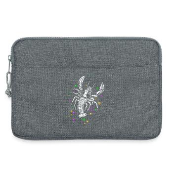 Mardi Gras lobster lobster with beads - Laptop bag 13" - heather grey - Front