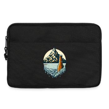 Gipfelsee mit Bierflasche - Laptoptasche 13" - Schwarz - Vorne