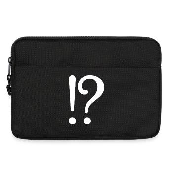 Abstract Ocean Wave Pattern T-Shirt - Laptop bag 13" - black - Front