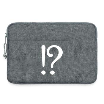 Abstraktes T-Shirt mit Ozeanwellenmuster - Laptoptasche 13" - Grau meliert - Vorne