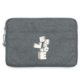 Balance in 3D Block Letters - Laptop bag 13" - heather grey - Front