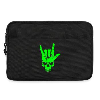 Rock n Roll Totenkopf Hand - Laptoptasche 13" - Schwarz - Vorne