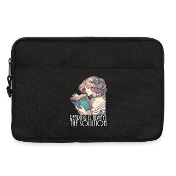 Book Books Reading Wife Solution Funny Gift - Laptop bag 13" - black - Front