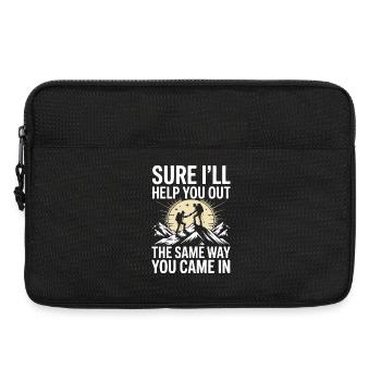 Helping You Sarcastic Hiking Humor Quote Design - Laptoptasche 13" - Schwarz - Vorne