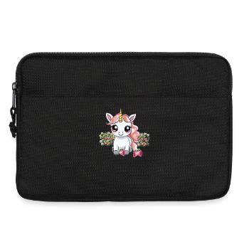 fraises licorne licornes adolescente enfant - Sacoche pour ordinateur portable 13 pouces - noir - Devant