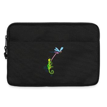 Die Libelle und das Chamäleon - Laptoptasche 13" - Schwarz - Vorne