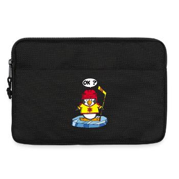 Pingouin et sport d'hiver - Sacoche pour ordinateur portable 13 pouces - noir - Devant