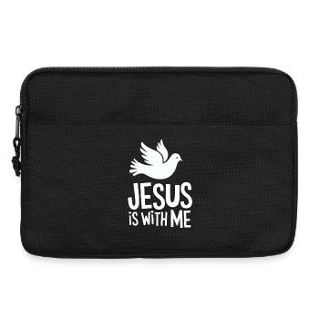 Jesus is with me - Laptop bag 13" - black - Front