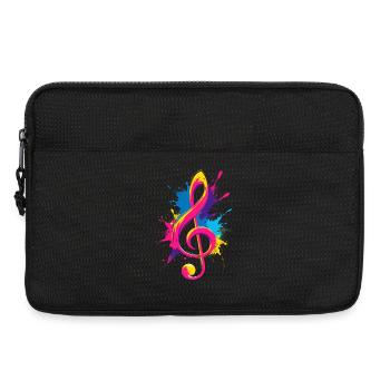 Clé colorée avec éclaboussures de peinture - Sacoche pour ordinateur portable 13 pouces - noir - Devant