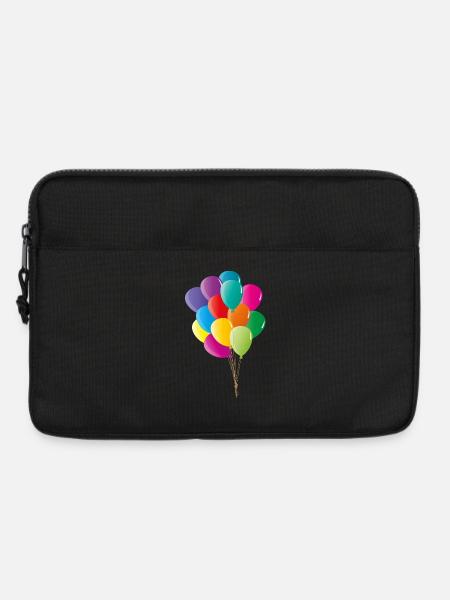 Fröhliche bunte Luftballons in kräftigen Farben - Laptoptasche 13" - Schwarz
