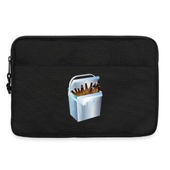 Glacière pleine de bouteilles de bière – motif d’été et de fête - Sacoche pour ordinateur portable 13 pouces - noir - Devant
