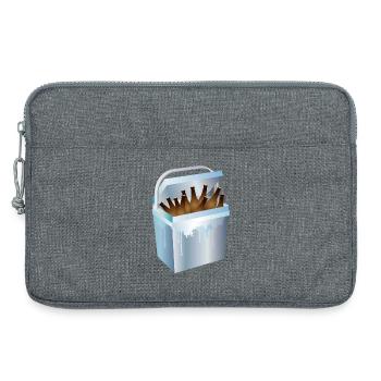 Glacière pleine de bouteilles de bière – motif d’été et de fête - Sacoche pour ordinateur portable 13 pouces - gris chiné - Devant