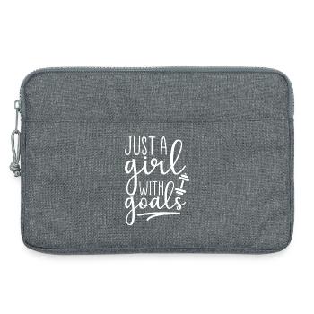 Juste une fille avec des objectifs - Motivation pour la forme physique - Sacoche pour ordinateur portable 13 pouces - gris chiné - Devant