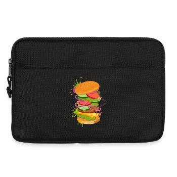 Burger graffiti coloré dans le look de la cuisine de rue - Sacoche pour ordinateur portable 13 pouces - noir - Devant