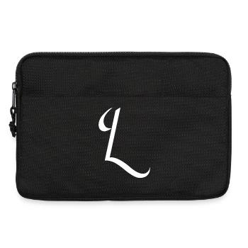 Elegant writing style with verve Letter L, Name, - Laptop bag 13" - black - Front