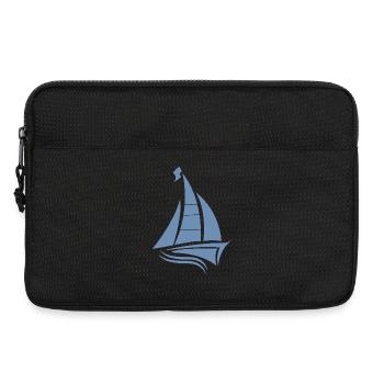 voilier voilier sailor silhouette minimaliste - Sacoche pour ordinateur portable 13 pouces - noir - Devant