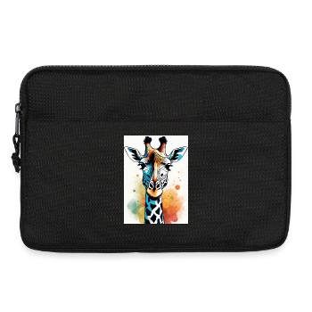 Abstract Geometric Giraffe Art - Laptop bag 13" - black - Front
