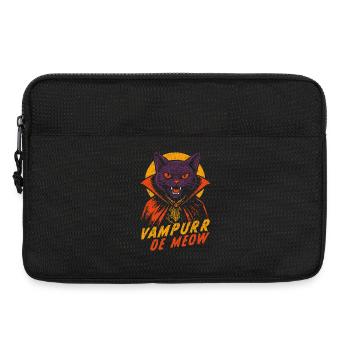 Vampurr De Meow Retro Comic Vampire Cat - Laptop bag 13" - black - Front