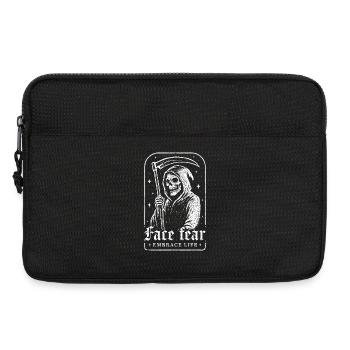 Visage Peur Étreinte Vie Squelette Faucheuse - Sacoche pour ordinateur portable 13 pouces - noir - Devant
