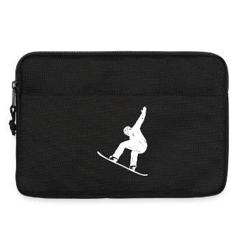 Silhouette minimaliste de snowboard Sports d’hiver - Sacoche pour ordinateur portable 13 pouces - noir - Devant