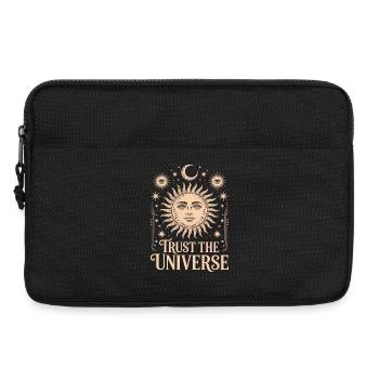 Trust The Universe Mystisches Boho Sonne und Mond - Laptoptasche 13" - Schwarz - Vorne