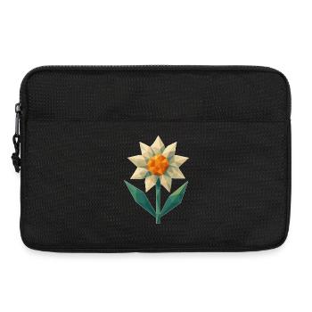 Geometric Flower - Edelweiss - Laptop bag 13" - black - Front