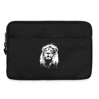 visage de lion tête de lion - Sacoche pour ordinateur portable 13 pouces - noir - Devant