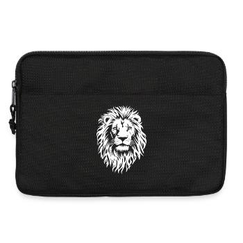 Majestic lion head in black and white - Laptop bag 13" - black - Front