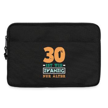 Lustiges Geburtstagsgeschenk zum 30. Geburtstag - Laptoptasche 13" - Schwarz - Vorne