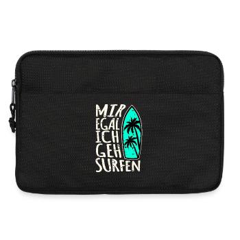 I don't care, I'm going surfing - Laptop bag 13" - black - Front