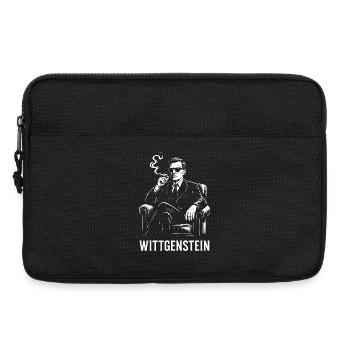 Wittgenstein, philosophe, Silhouette, fumer - Sacoche pour ordinateur portable 13 pouces - noir - Devant