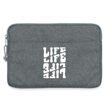 Life like Letters Psychedelic - Laptoptasche 13" - Grau meliert - Vorne